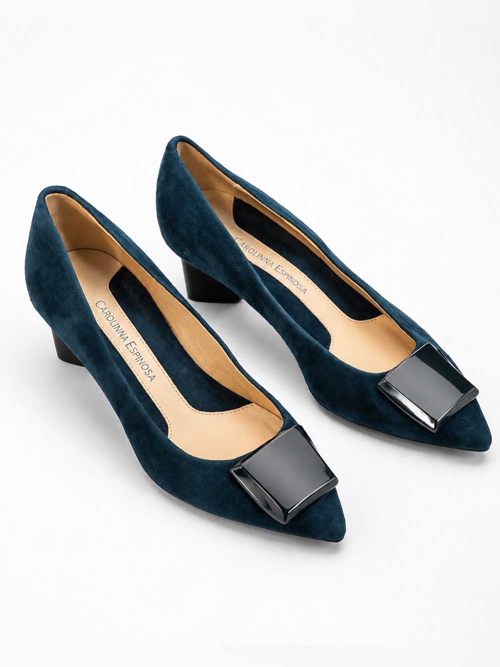 Carolinna Espinosa Blue Suede Pointed Toe Pumps Sz.‎ 7.5